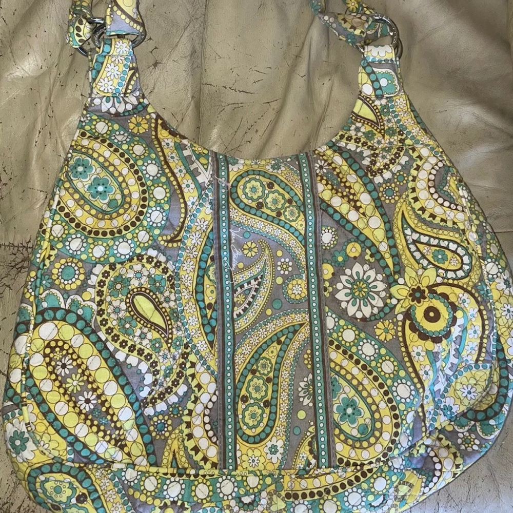 Vera Bradley EUC greens and browns cloth purse!